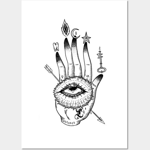 Hand of the Mysteries Wall Art by lOll3